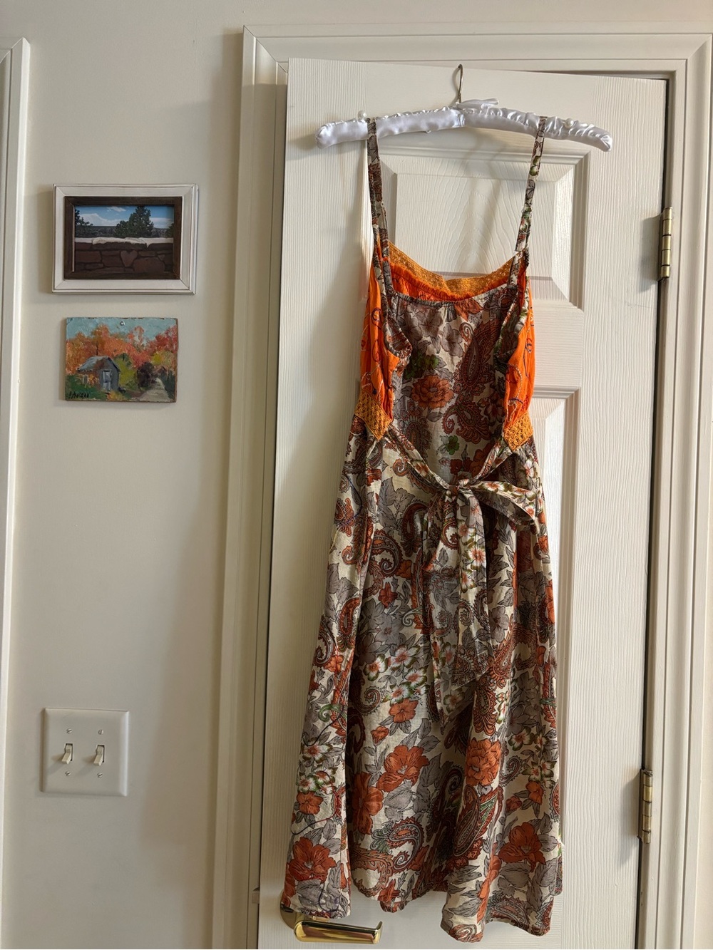 100% cotton made in India sundress! Casual to formal as elegant as it is. Size 8 - Picture 15 of 16